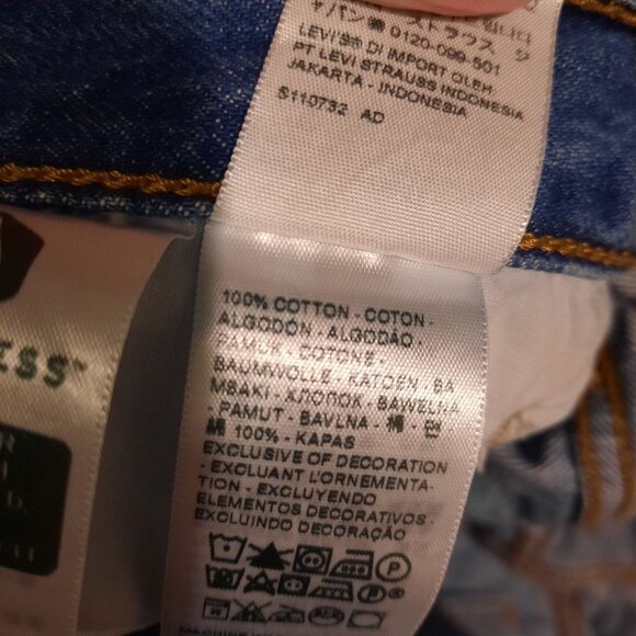 Levis Jeans Womens 32x27 Low Pro Straight Baggy Slouchy Skater Grunge 90s Hemmed - Picture 11 of 15